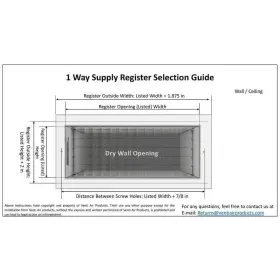 Har1010 Venti Air 10 In X Adjustable Single Deflection 1 Way Supply Register For Duct W #2