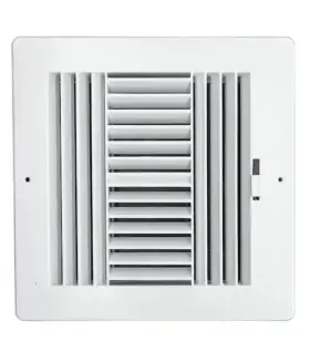 Hps0808 Venti Air White Plastic Square 4 Way Supply Register For Duct Opening 8 In X