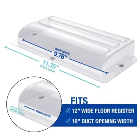 Ventilaider 653166234958 Magnetic Vent Air Deflector For Ceiling 11 Inch Total Width Compatible With 10 #2