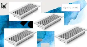 Vents 726084975897 Floor Register 4x10 Inch Heavy Duty Metal Heat Air Vent Cove 4 Pk