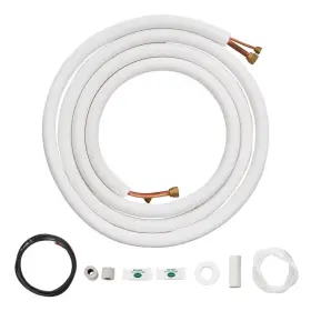 Vevor 197988193401 Mini Split Line Set 1/4 Inch X1/2 X16 Ft Copper Tubing Ac With Connection Cable
