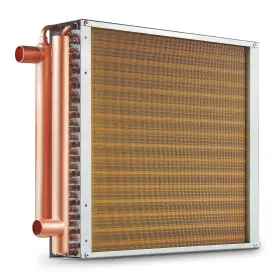 Vevor 197988222262 Heat Exchanger Water To Air 16 Inch X With 3-row 3/8 Copper Ports 193 Al