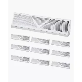 Vevor 197988311881 18x5 Inch White Steel Floor Registers 10-pack Heavy-duty