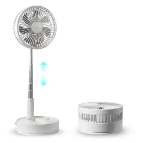Vevor 197988459644 8 Inch Foldable Oscillating Standing Fan With Remote Control 4 Speed Adjustabl