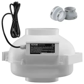 Vevor 197988991212 4 Inch To 4.5 Radon Mitigation Fan System Quiet 380 Cfm Inline Duct