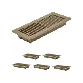 Vevor 313047452436 4 X 10 Inch Floor Registers 6-pack Vent Grilles Hvac Heavy-duty Walkable Iron F
