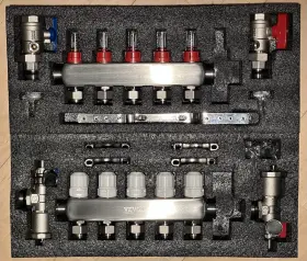 7012-25-05-00-npt Vevor 5-branch Radiant Heat Manifold 1/2 Inch Pex Tubing Floor Set Open Box
