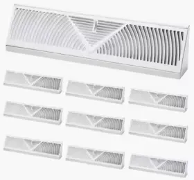 Bb18 Vevor 10 White Hvac 18 Inch X 5 Steel Diffuser Floor Registers Vents