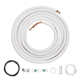 Kdljgtj14inc1kxrq Vevor Ductless Mini Split Line Set 1/4 Inch X 3/8 25 Ft Insulated Copper Ac Kits