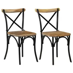 Vidaxl 719883113906 Dining Chair 2 Pcs Cross Back For Home Kitchen Room Cha