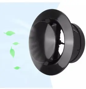 Vihose 639664361907 4 Inch Round Air Vent 2pcs Abs Adjustable Exhaust Soffit Cover Black #3