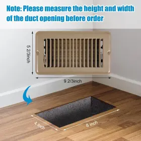 Anb-vihose-140160 Vihose 20 Pcs Rv Floor Vents Register 4 X 8 Inch With Magnetic Screen Brown #2