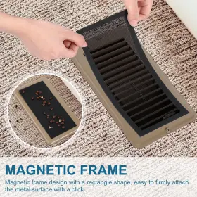Anb-vihose-140160 Vihose 20 Pcs Rv Floor Vents Register 4 X 8 Inch With Magnetic Screen Brown #3