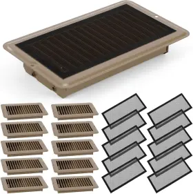 Anb-vihose-140160 Vihose 20 Pcs Rv Floor Vents Register 4 X 8 Inch With Magnetic Screen Brown