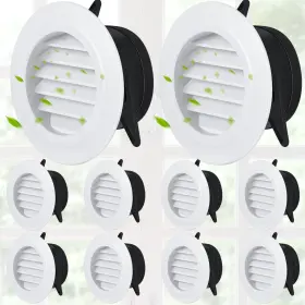 Anb-vihose-2285 Vihose 8 Pcs Soffit Vents 4 Inch Abs Exterior Round Exhaust Vent With