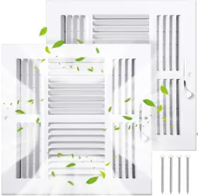 Anb-vihose-2366 Vihose 2 Pcs 14 X Inch 4 Way Air Vent Cover For Home White