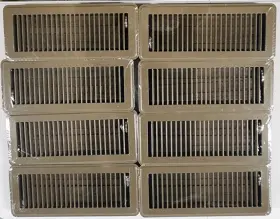 Voisen 313035476420 Floor Register 4x12 8 Pack Vent Covers Steel Brown