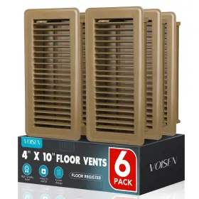 Voisen 6a2c26edab3523706ffb067d Floor Register 4x10 6 Pack Brown Vent Covers Heavy Duty Steel