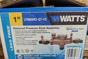 1lf009m2-qt-fs Watts Reduced Pressure Zone Backflow Preventer 1 Inch Lead-free