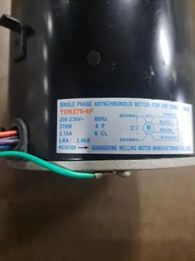 Ydk270-6f Welling Fan Motor For Air Handler / 208-230v 60hz #2