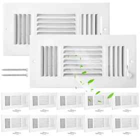 Ute-wesiti-2062 Wesiti 12 Pcs 10 X 4 Inch Ceiling Vent Covers For Home Sidewall And 3 Way Ve