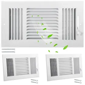 Ute-wesiti-2996 Wesiti 2 Pcs 12 X 6 Inch Vent Covers For Home Ceiling Hvac Sidewall Air Register 3 W