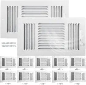 Ute-wesiti-3025 Wesiti Read 12-pack Vent Covers 12x6 Inch 3-way Hvac Air Register White
