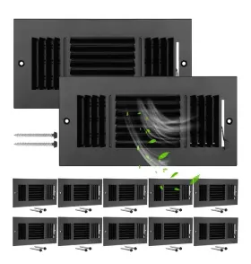 Ute1889 Wesiti 12 Pcs 10 X 4 Inch Ceiling Vent Covers For Home Sidewall And 3 Way
