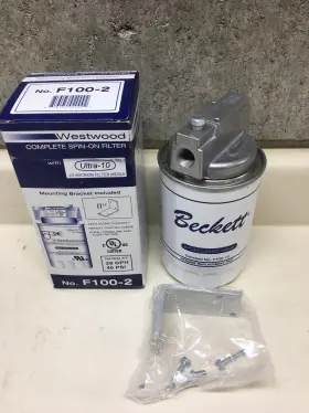 F-100-2 Westwood Spin-on Fuel Oil Filter Complete With Mounting Bracket