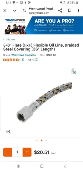 S222-36 Westwood 2 - Flexible Oil Line #2