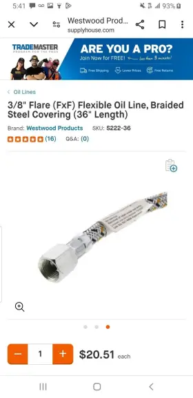 S222-36 Westwood 2 - Flexible Oil Line