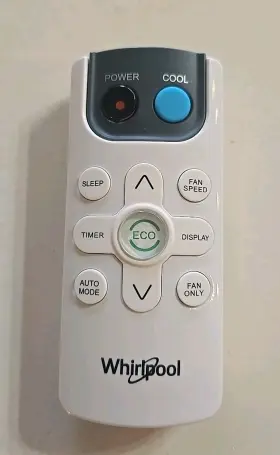 22013-004101 Whirlpool White Portable Remote Control For Window/wall Mounted Air Conditioner