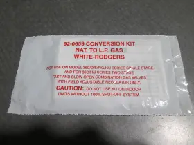 F92-0659 White-rodgers Emerson Natural To Regulated Lp Gas Conversion Kit F920659 92-0659