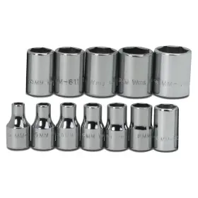 Jhwmsm12hrc Williams Metric 1/4 Inch Drive Shallow Supertorque Socket Set 6 Point