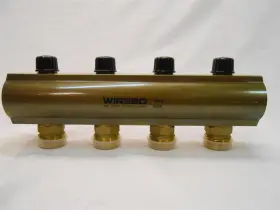 A2650401 Wirsbo Truflow Sr Manifold 4 Loop Radiant Floor Uponor 1-1/2 Inch Outlets