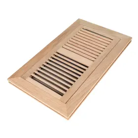 7fm612wod Wood Vents Decoration Hardwood White Oak Floor Register Flush Mount With Frame 6x12 Inch Damper