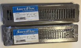 413b2x14-r Worldwide Sourcing Ameri Flow Rectangle Floor Register Vent 2 Inch X 14 In Metal Steel Brown Lot Of