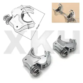 Xkh-447-003-cd Xkh Motor Xkh- 2x Chrome 39mm Forks Quick Release Windshield Clamps Compatible With