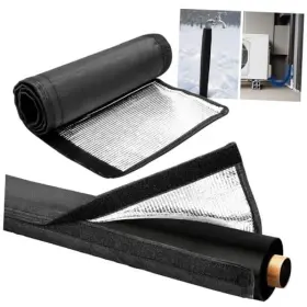 In-06 Yajaren Ac Pipe Insulation Outdoor Hvac - 3 Layers Black-78.7x11.8inch