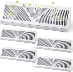Yaocom 711181803945 4 Pcs Baseboard Register Vent 15 Inch Duct Opening Size Covers Di