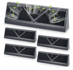 Xie-2199 Yaocom New 4 Pack Baseboard Register Vent 24 In Duct Opening Size Covers For Home