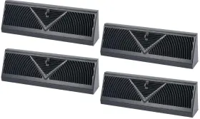 Xie-yaocom-2318 Yaocom 4 Pcs 15 Inch Baseboard Register Duct Opening Vent Covers - Black