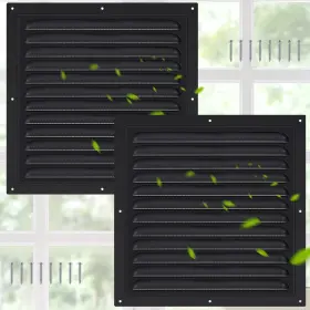 Yaocom-vents-31 Yaocom 2pcs Attic Vents Gable Aluminum Wall Vent Metal Shed With Screen M