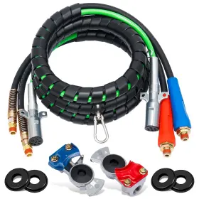 Yc-hc8046-23 Yiachuii 12ft 3-in-1 Air Line Hose With Glad Hands And Seals For Truck Trailers