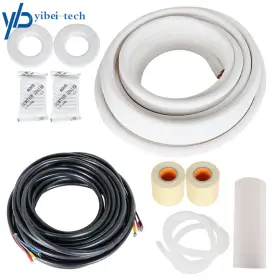 Yi193753t Yibei-tech White 1/4in - 1/2in Dia. 50 Ft Install Kit Fits For Mini Split Heat Pump Systems