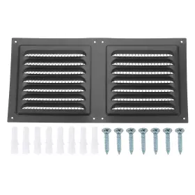 Zaplyte 614553441939 12 Inch X6 Stainless Steel Gable Vent Exterior Wall Outlet Cover Black