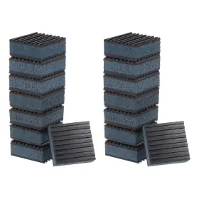 Zaplyte 634149169658 16pcs Ribbed Anti-vibration Isolation Rubber Pads 3 Inch Length X 7/8 Thick