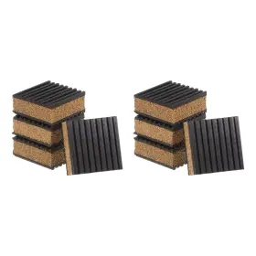 Zaplyte 634149169719 8pcs Ribbed Anti-vibration Rubber Pads 2 Inch Long X 7/8 Thick With Cork Layer