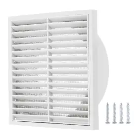 Zaplyte 636939194987 8 Inch Wall Vent Abs Gable Grille Louvered Square Louver Air Cover