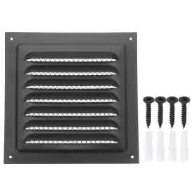 Zaplyte 636939199845 6 Inch X6 Stainless Steel Gable Vent Exterior Wall Outlet Cover Black